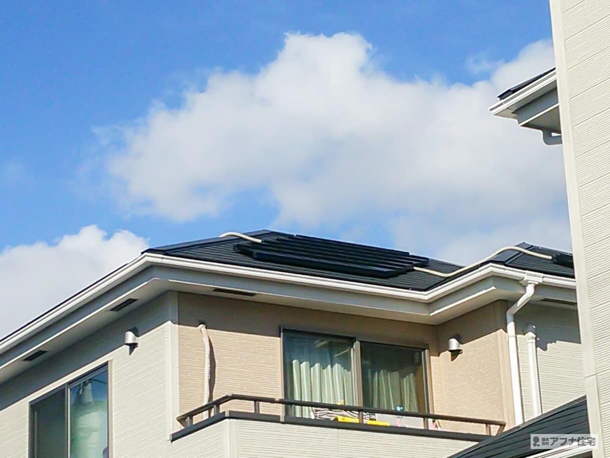 アフナ住宅｜太陽光発電・オール電化・１階テラス取り付け工事事例