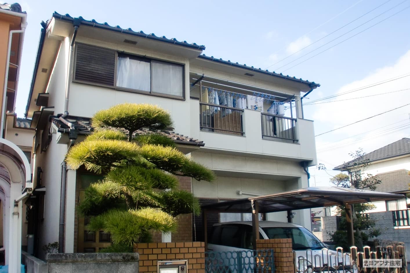 アフナ住宅｜外壁塗装施工前の写真