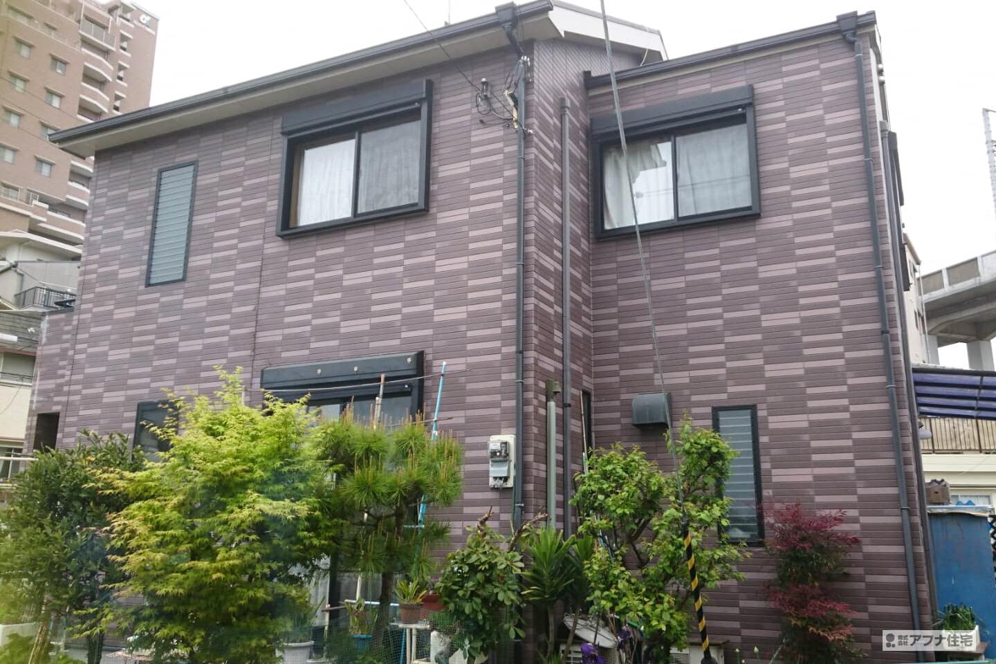 アフナ住宅｜外壁塗装・外壁目地打ち直し・屋根塗装施行前写真