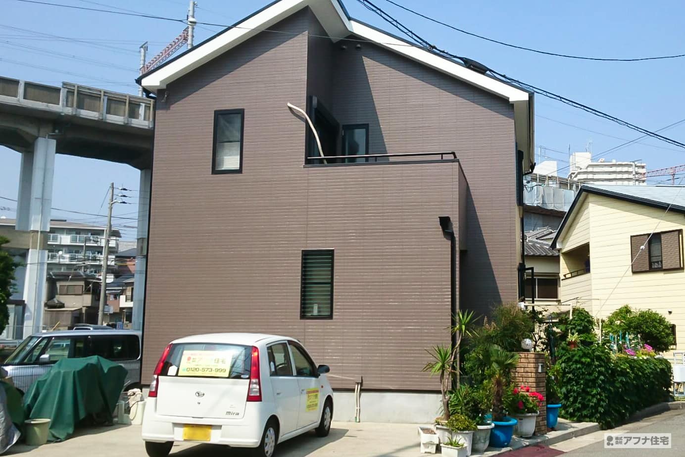 アフナ住宅｜外壁塗装・外壁目地打ち直し・屋根塗装施行事例