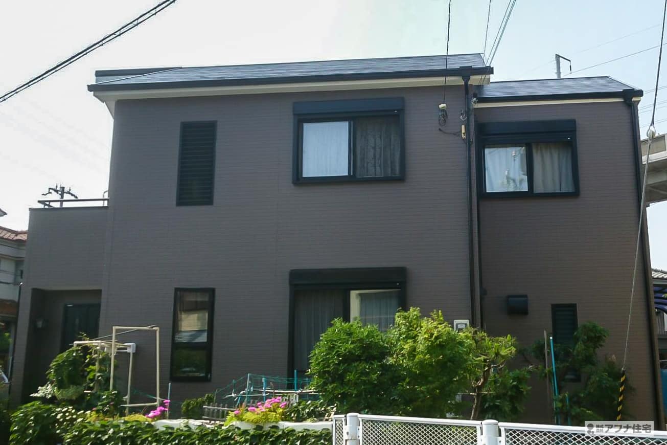 アフナ住宅｜外壁塗装・外壁目地打ち直し・屋根塗装施行事例