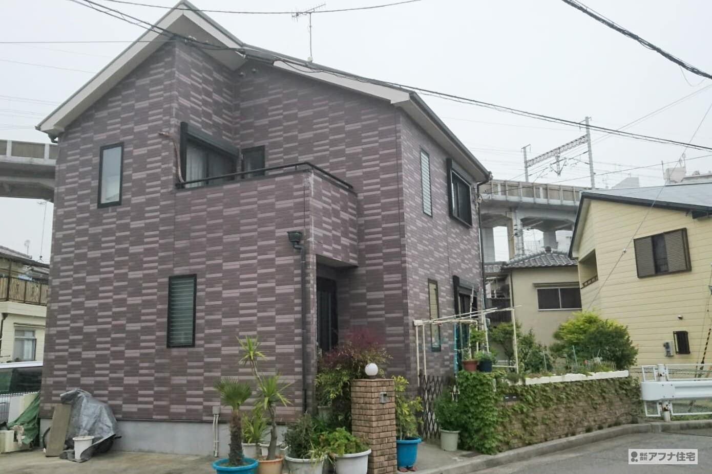アフナ住宅｜外壁塗装・外壁目地打ち直し・屋根塗装施行前写真