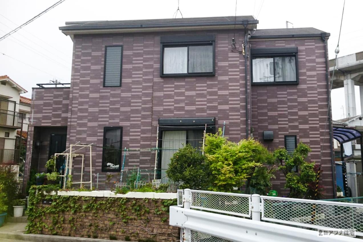 アフナ住宅｜外壁塗装・外壁目地打ち直し・屋根塗装施行前写真