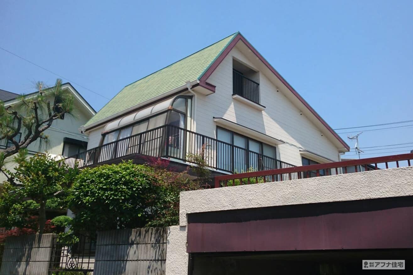 アフナ住宅｜屋根遮熱塗装施工前写真