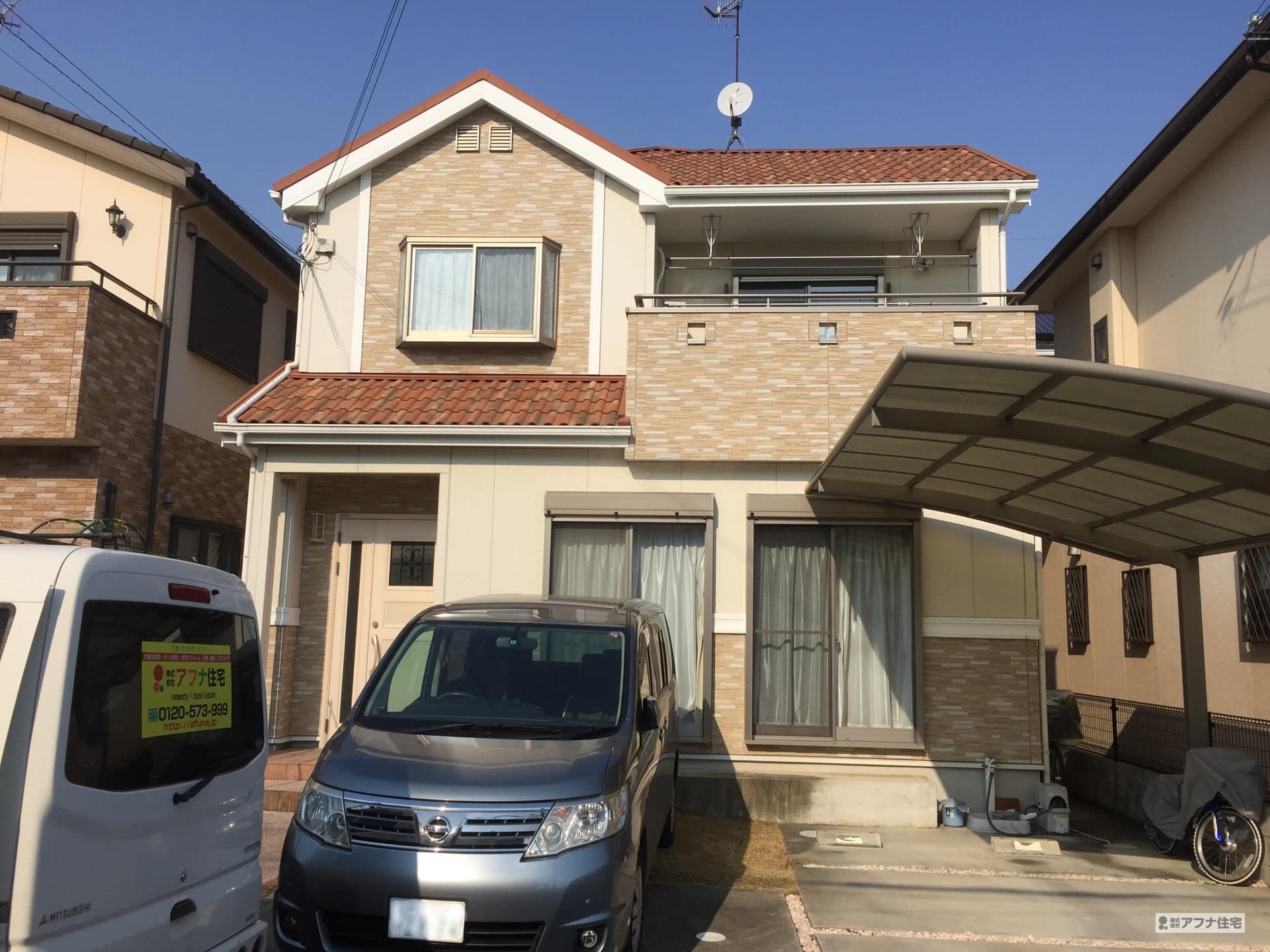 アフナ住宅|外壁塗装施工前写真