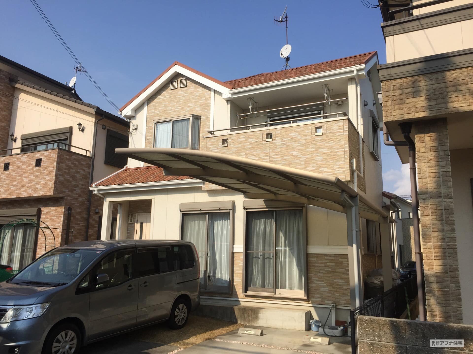 アフナ住宅|外壁塗装施工前写真