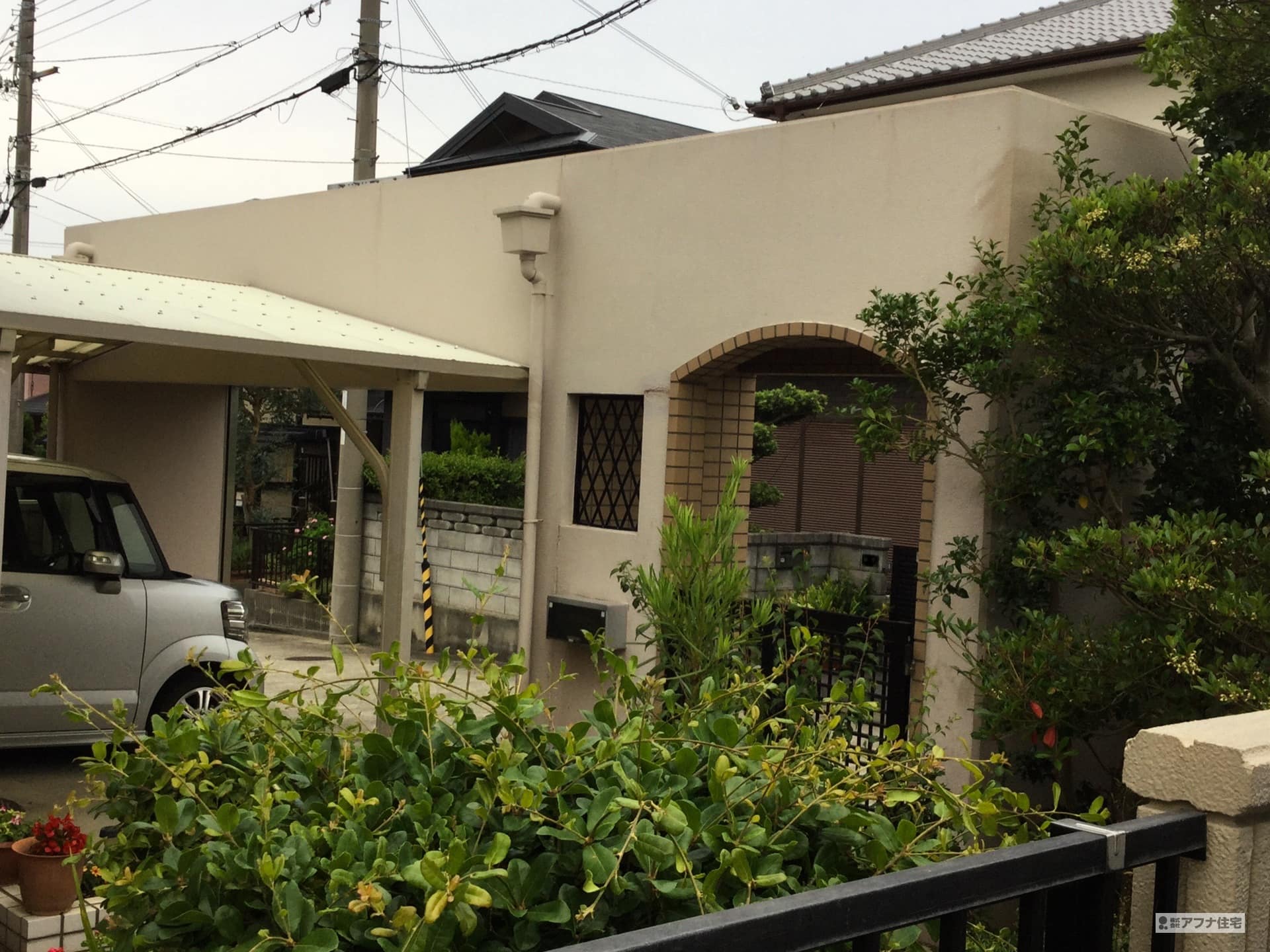 外壁塗装・屋根塗装・外塀塗装施工前写真|アフナ住宅